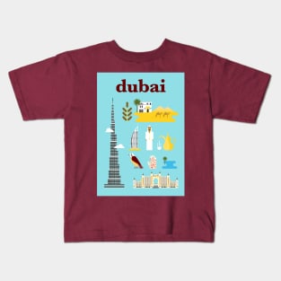 Dubai city poster Kids T-Shirt